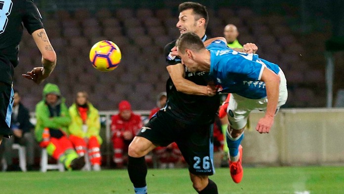 Momentka zo zápasu Neapol - Lazio.