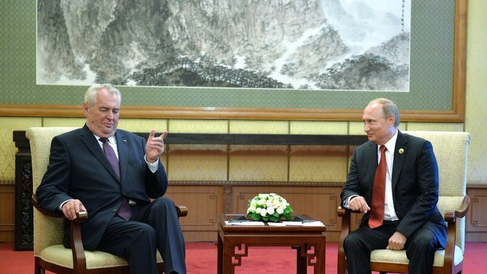 Stretnutie Miloša Zemana s Vladimirom Putinom.