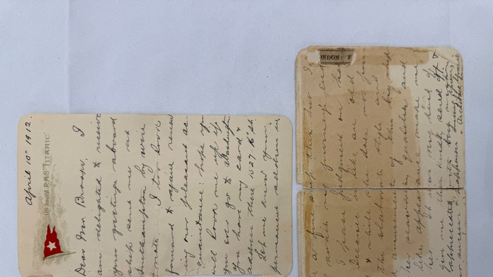 List napísaný na Titanicu