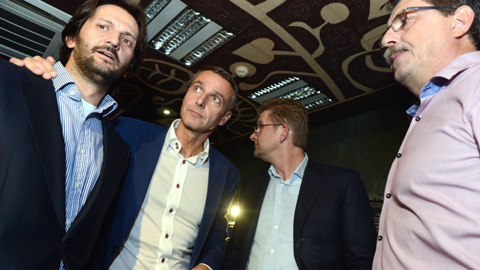 Richard Raši vo volebnej centrále