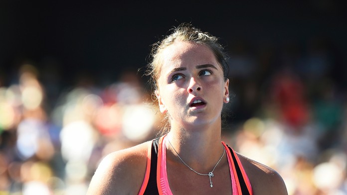 Tenistka Viktória Kužmová na turnaj na Novom Zélande.