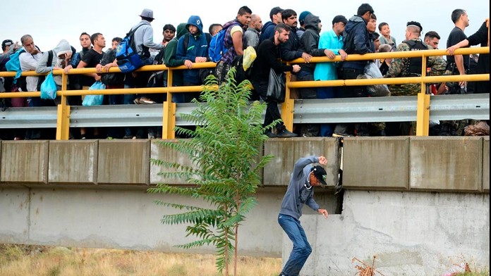 Migranti v Macedónsku.