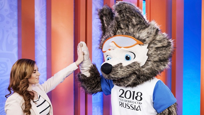 Maskot MS 2018 vo futbale v Rusku.