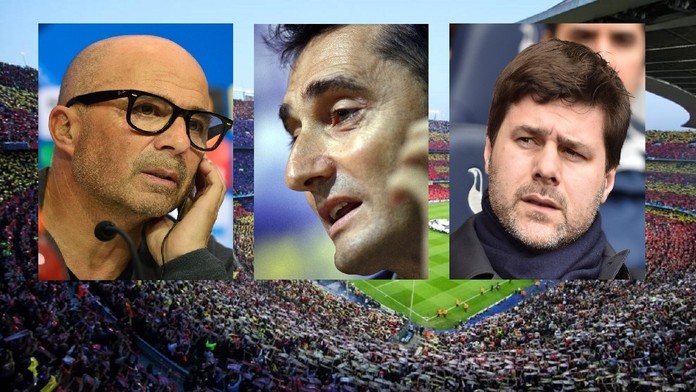 Jorge Sampaoli, Ernesto Valverde a Mauricio Pochettino.