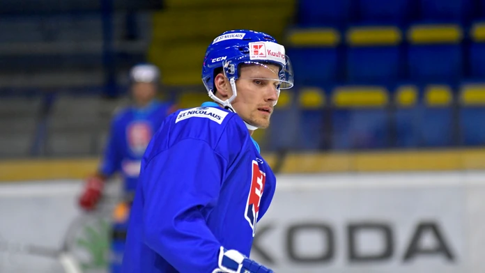 Útočník Richard Pánik na zraze reprezentácie v príprave pred MS.