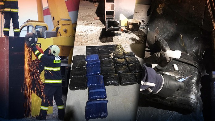 Služobný pes Hutch odhalil drogy z Mexika.