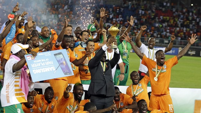 Hráči Pobrežia Slonoviny - víťazi Afrického pohára národov 2015.