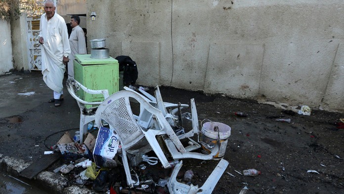 Po samovražednom útoku v Bagdade.