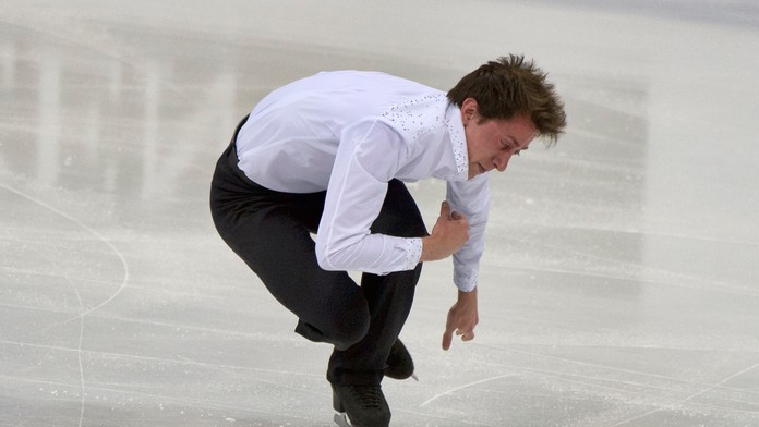 Michael Neuman počas krátkeho programu mužov na ME v krasokorčuľovaní.