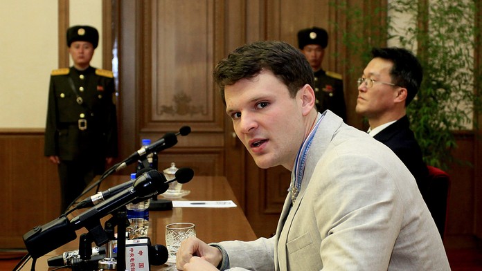 Zadržaný americký študent Otto Warmbier.