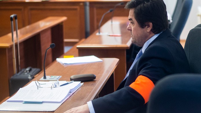 Prokurátor Ján Šanta počas pojednávania v kauze falšovania televíznych zmeniek.