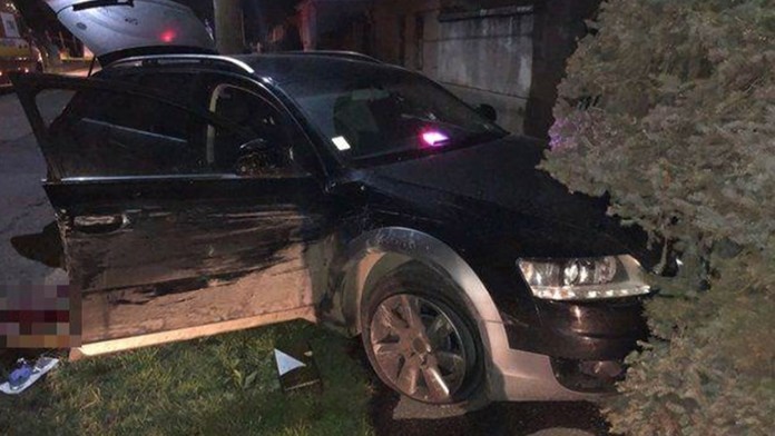 Havarované auto Jána Golisa