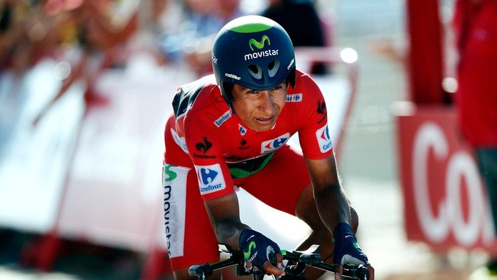 Nairo Quintana dokončil tímovú časovku na Vuelte aj napriek pádu.
