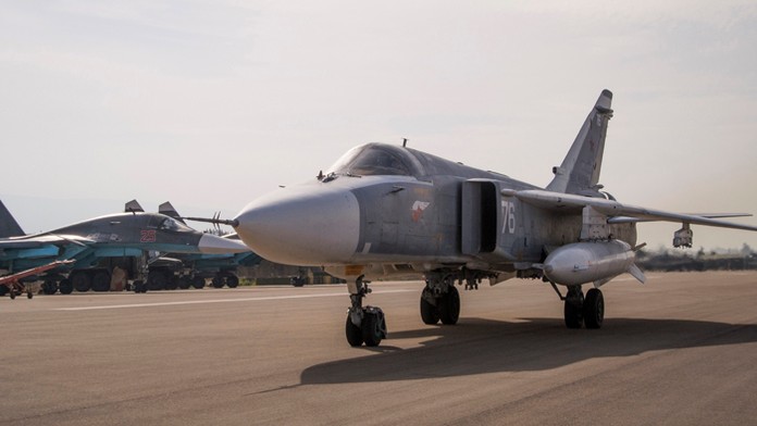 Ruské bojové lietadlo Su-24.