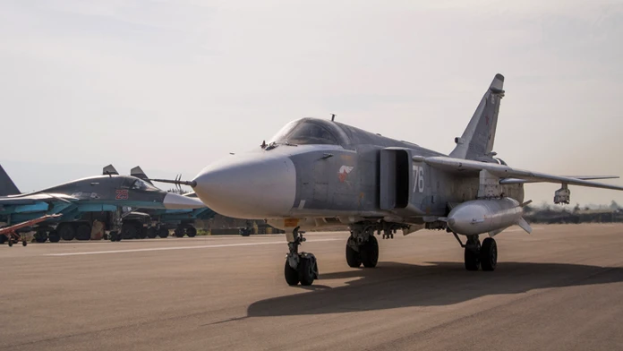 Ruské bojové lietadlo Su-24.