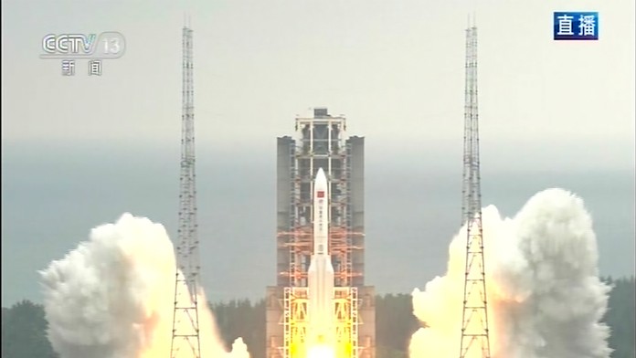Čínska raketa vyniesla do vesmírumodul novej vesmírnej stanice 