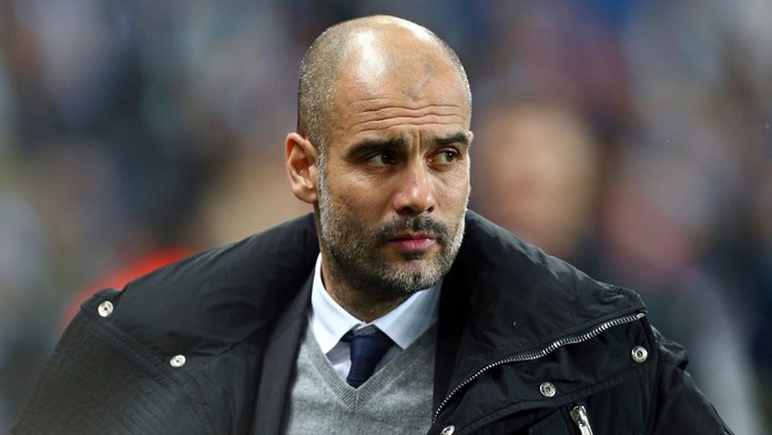Pep Guardiola počas zápasu Man City - AS Monaco.