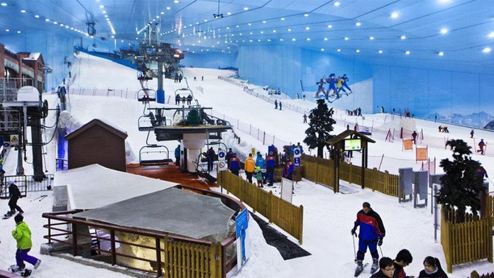 Kryté lyžiarske stredisko Ski Dubai Snowpark.