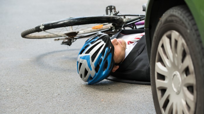 Nehoda na bicykli - ilustračná foto