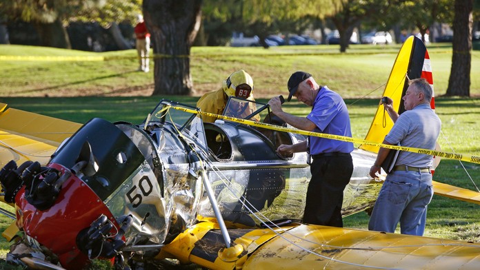 Harrison Ford havaroval na svojom lietadle.