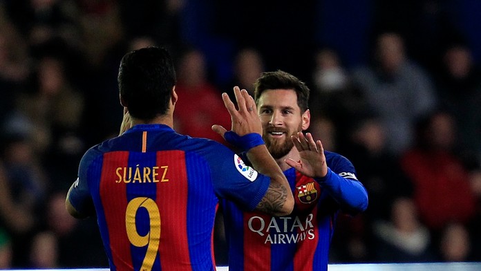 Lionel Messi a Luis Suarez