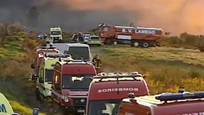 Explózia v továrni v Portugalsku.