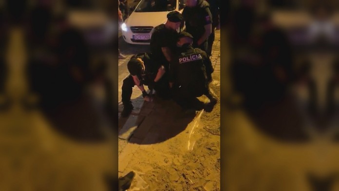 Zásah polície v Košiciach.