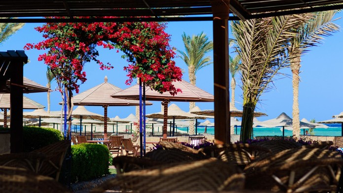 Hotel v Egypte - Ilustračná snímka.