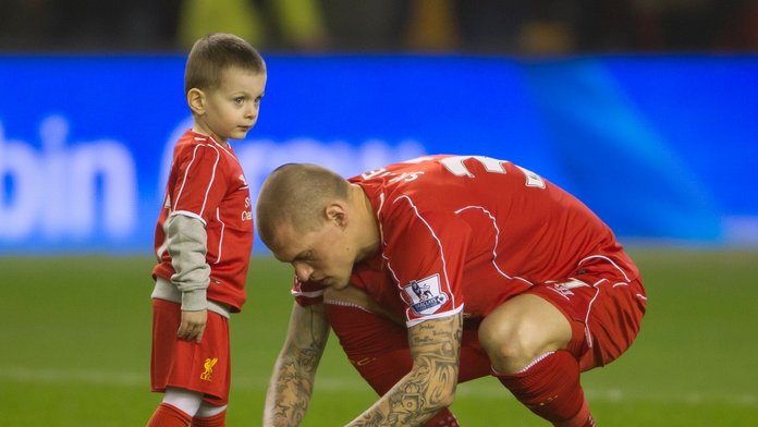 Martin Škrteľ so svojim synom Matteom