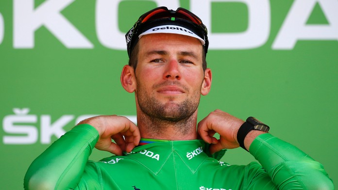 Mark Cavendish na archívnej snímke so zeleným dresom z Tour de France 2016.