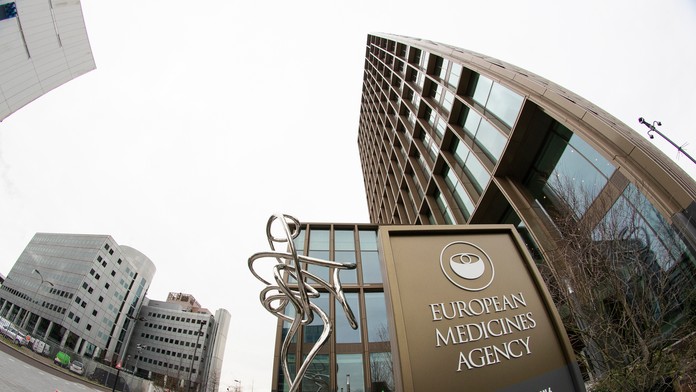 Pohľad na sídlo Európskej liekovej agentúry (EMA) v Amsterdame. 