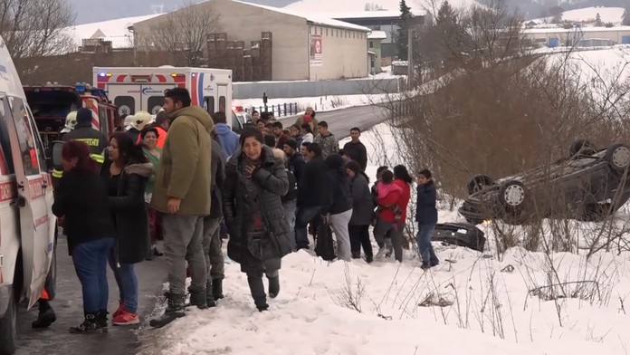 Takto to vyzeralo na mieste krátko po nehode.