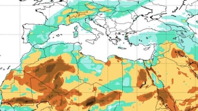 Koncentrácia prachu pre štvrtok.