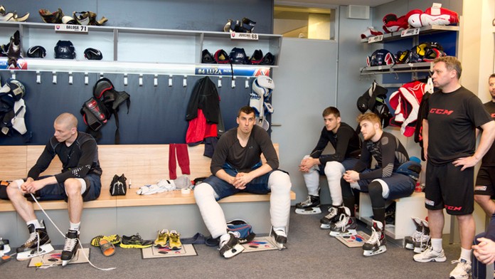 Marek Ďaloga, Milan Jurčina, Christián Jaroš, Adam Jánošík na zraze.