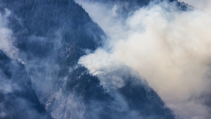 Lesný požiar v Kanade.