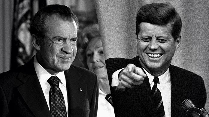Richard Nixon a John F. Kennedy.