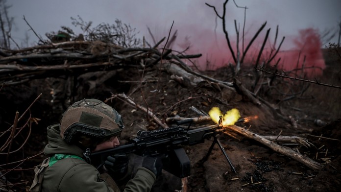 Vojak v Doneckej oblasti na Ukrajine.