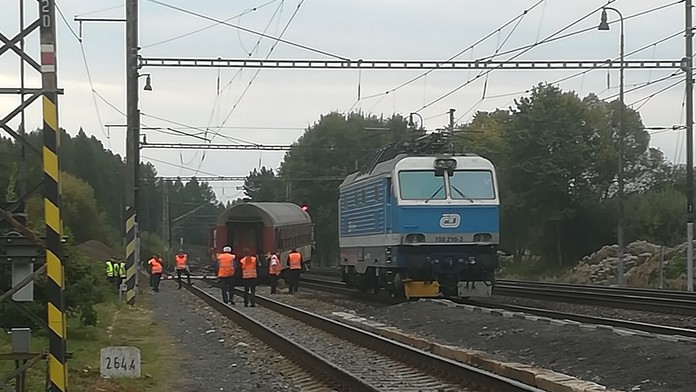 Vykoľajený vlak na Liptove