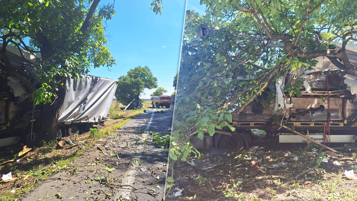 Tragická nehoda pri Dunajskej Strede. Vodič nákladiaku neprežil náraz do stromu