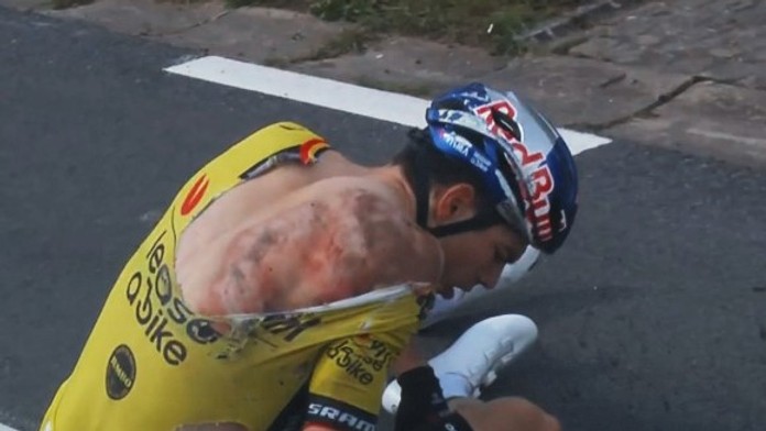 Wout Van Aert po páde