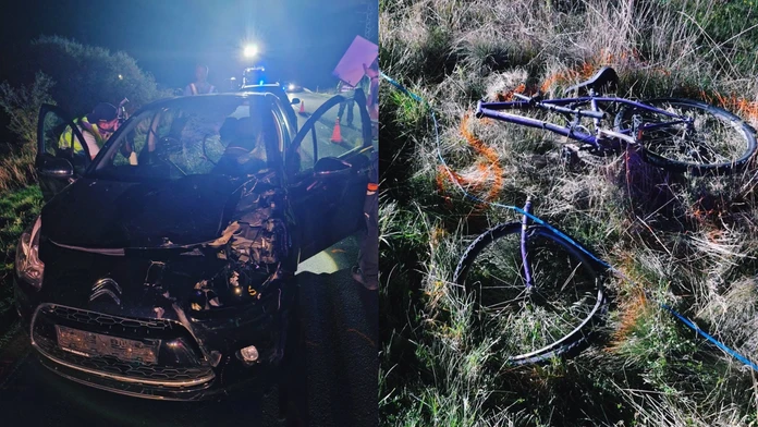 Čelná zrážka auta s cyklistom skončila tragicky. Nemal reflexné prvky ani prilbu