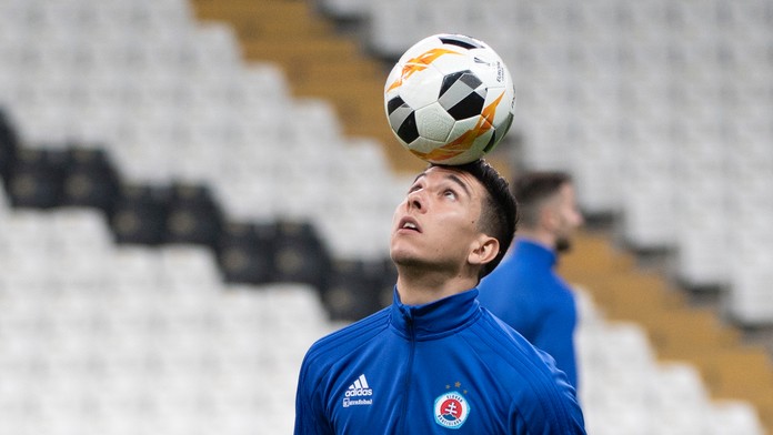 Erik Daniel zo Slovana Bratislava oslavuje gól v dueli EL na pôde Besiktasu.