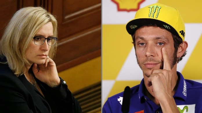 Karla Šlechtová a Valentino Rossi.