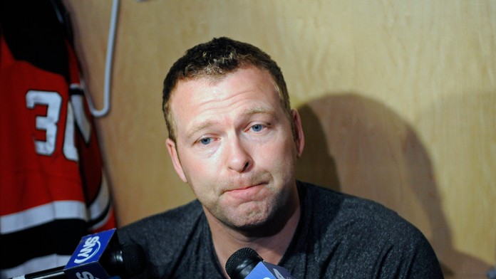 Martin Brodeur na archívnej fotke z apríla 2014 ešte ako brankár New Jersey Devils.