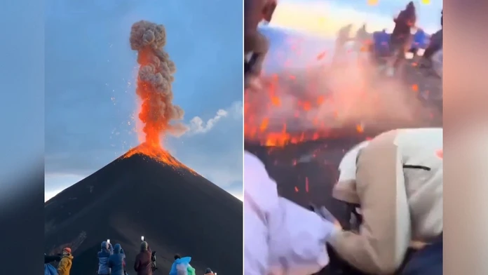 VIDEO: Na guatemalskej sopke Fuego išlo o život. Turistický chodník zasypala spŕška roztavených kameňov