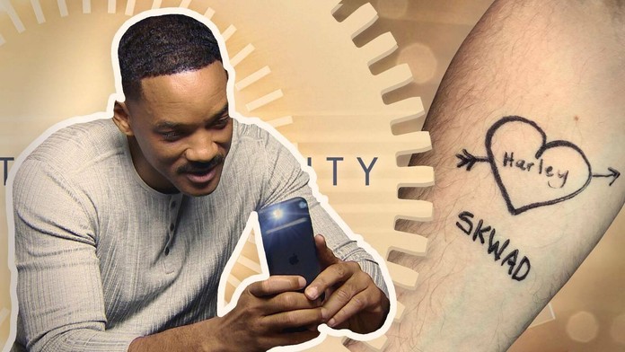 Náš kolega si nechal vytetovať kresbu od Willa Smitha, teraz mu ju ukázal.