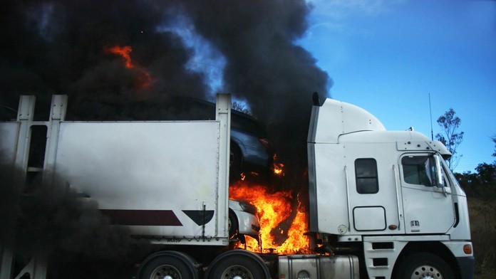 Autobus po tragickej nehode