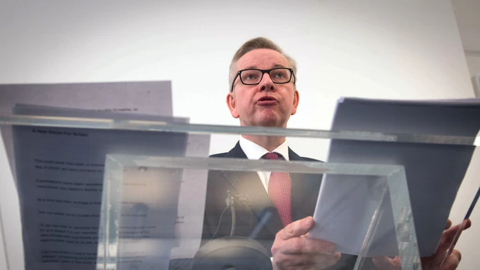 Britský minister spravodlivosti  Michael Gove.