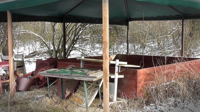 Údajné miesto konania nelegálnych psích zápasov.