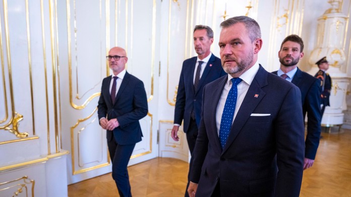 Pracovný obed prezidenta SR Petra Pellegriniho s lídrami opozície.